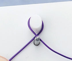 Wire being wrapped around a jig